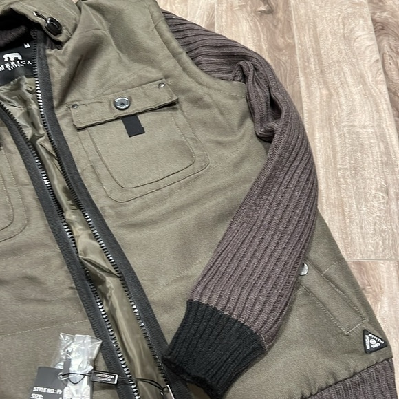 🔥🔥AMERICAN STITCH Men's Green Textured Full-zip Jacket - Picture 7 of 10